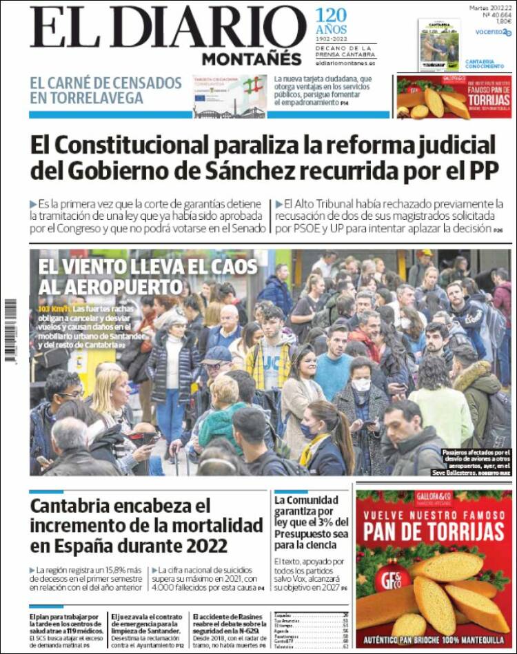 Portada de El Diario Montañés (Spain)