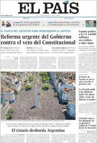 Portada de El País (Spain)