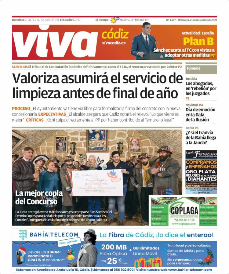 Portada de Información - Cadiz (Spain)