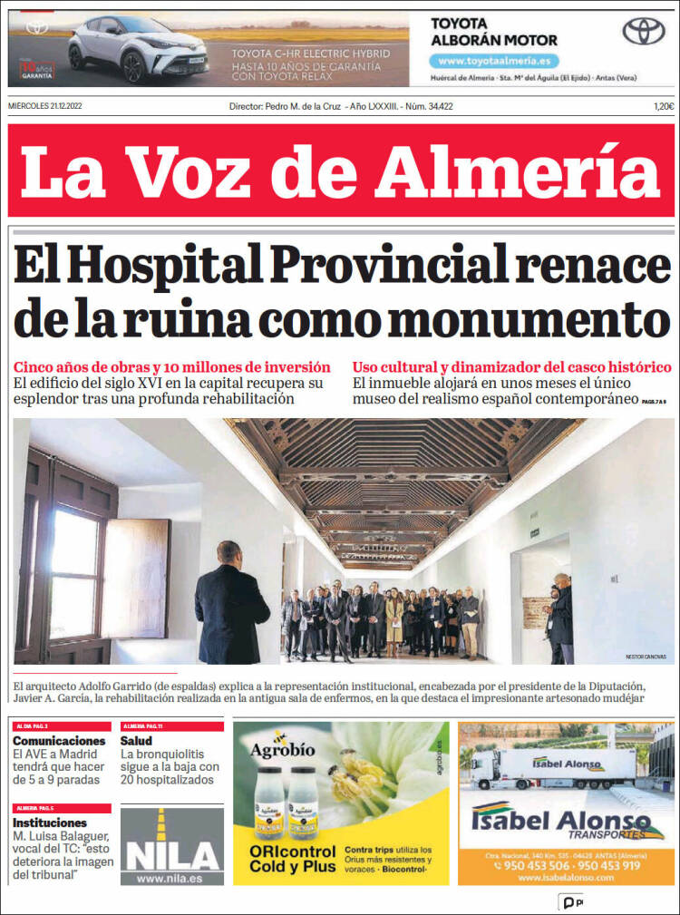 Portada de La Voz de Almería (Spain)