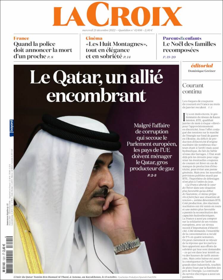 Portada de La Croix (Francia)