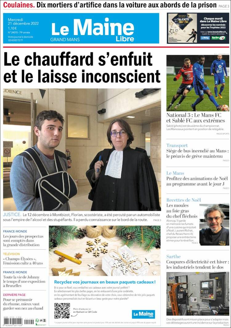 Portada de Le Maine Libre (Francia)