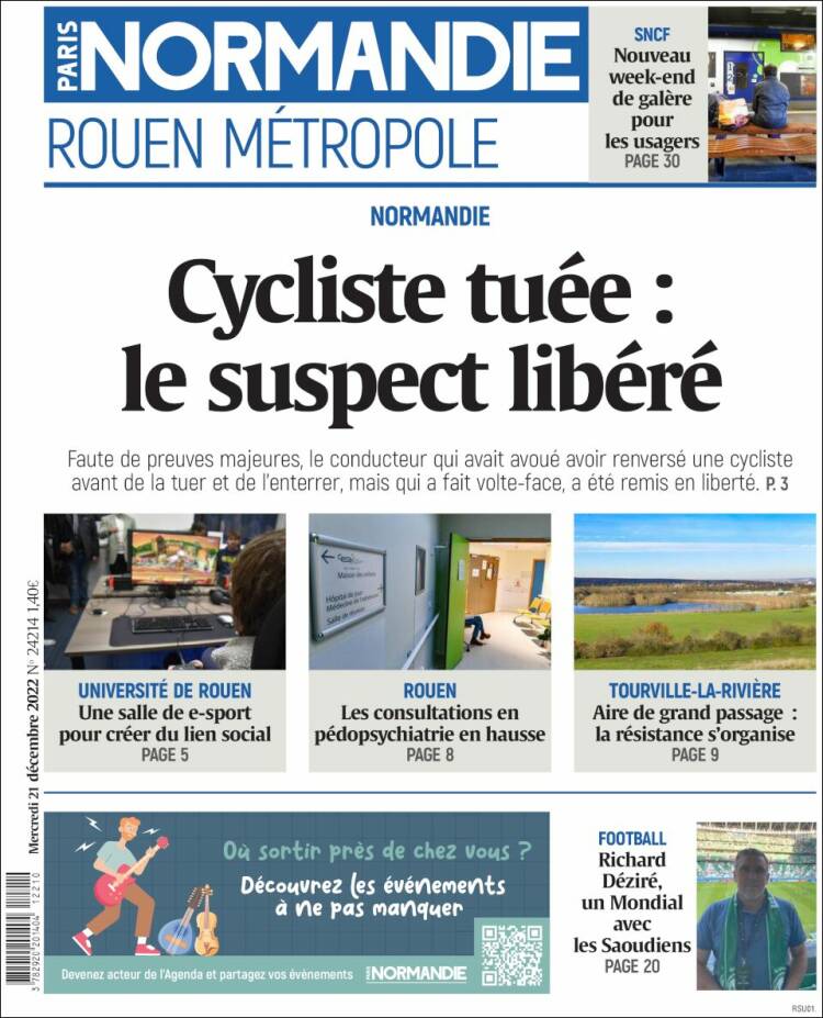 Portada de Paris Normandie (Francia)