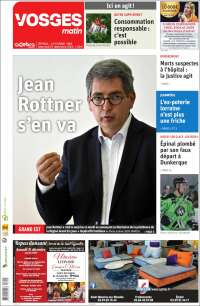 Portada de Vosges Matin (Francia)