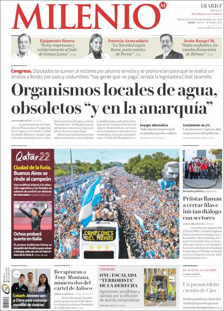 Portada de Milenio de Hidalgo (M&eacute;xico)