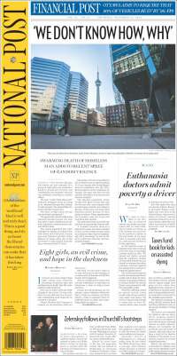 Portada de The National Post (Canada)