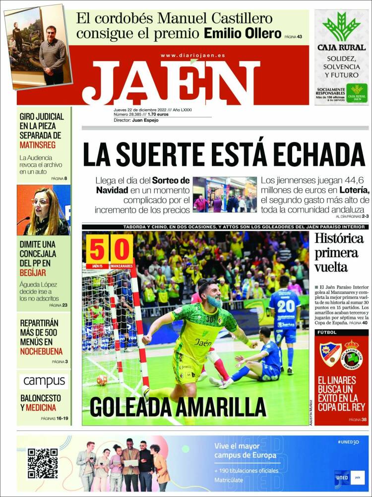 Portada de Diario Jaén (España)