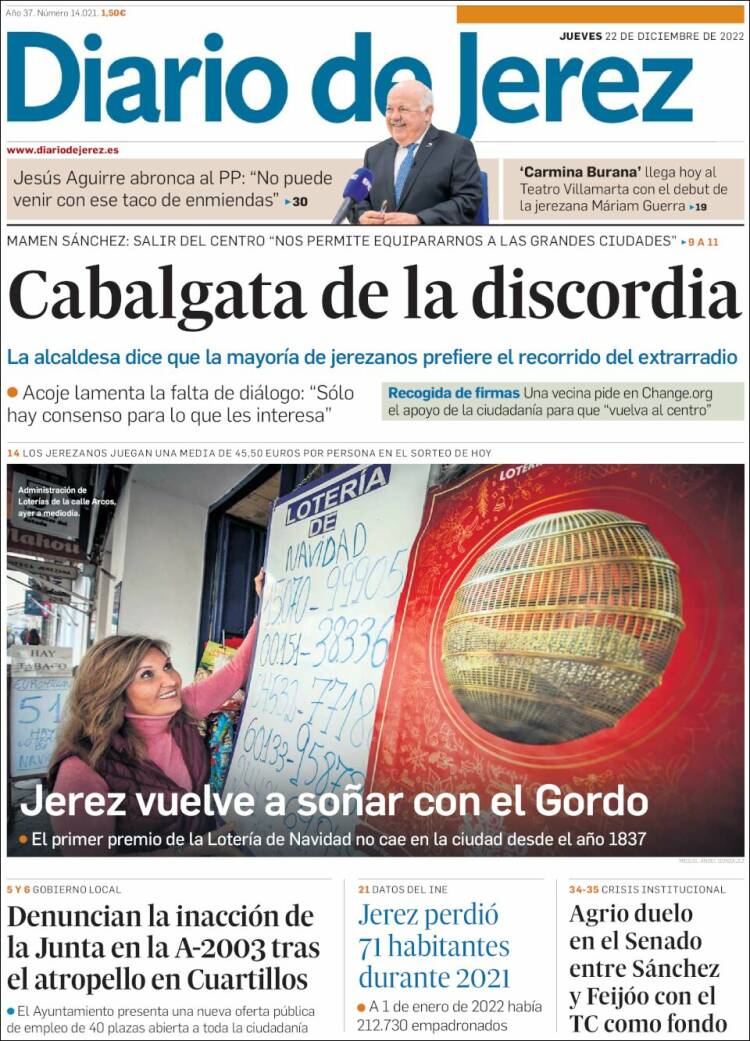 Portada de Diario de Jerez (España)