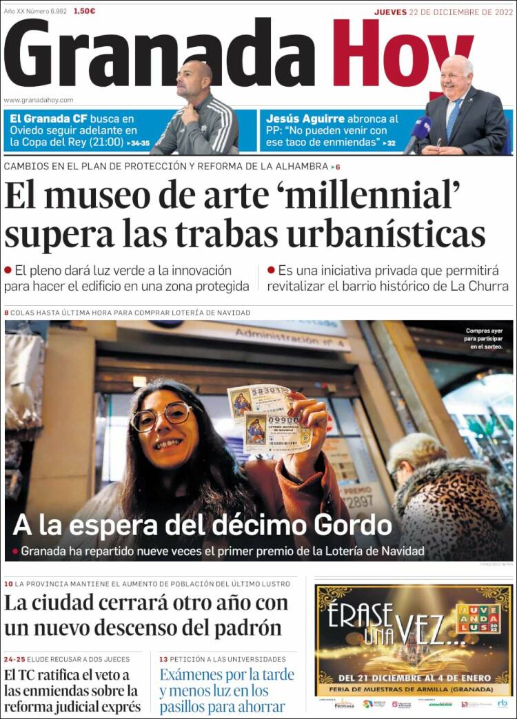 Portada de Granada Hoy (España)