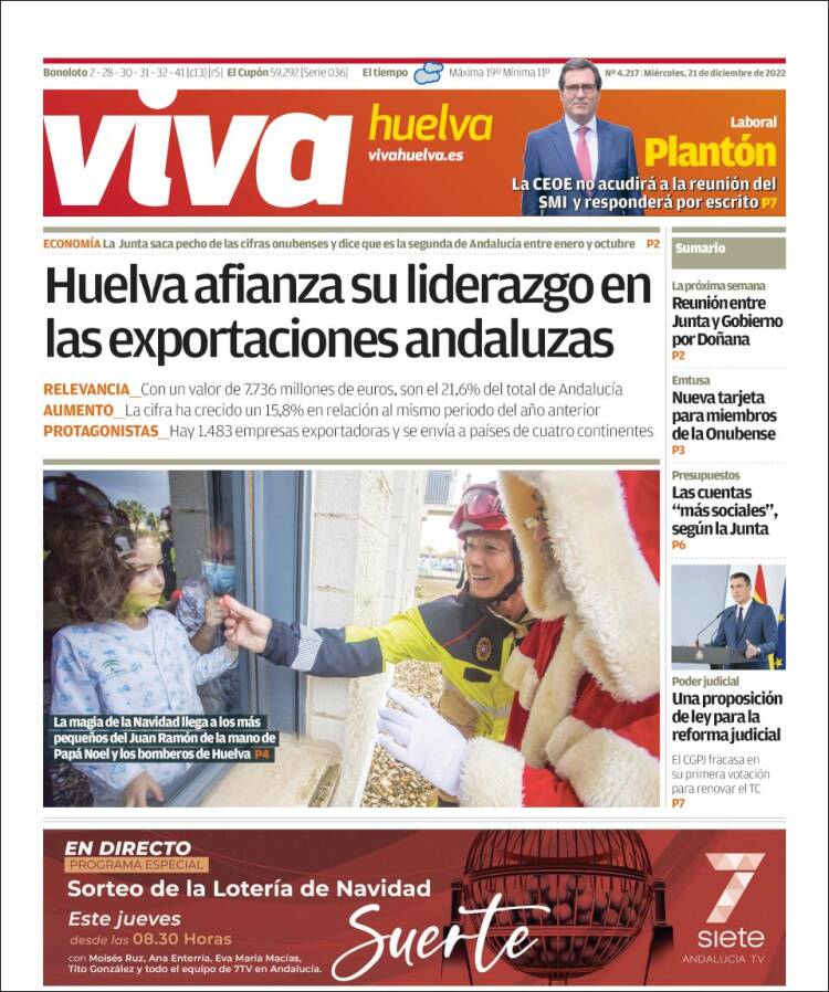 Portada de Viva Huelva (España)