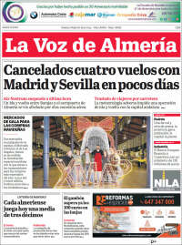 Portada de La Voz de Almería (España)