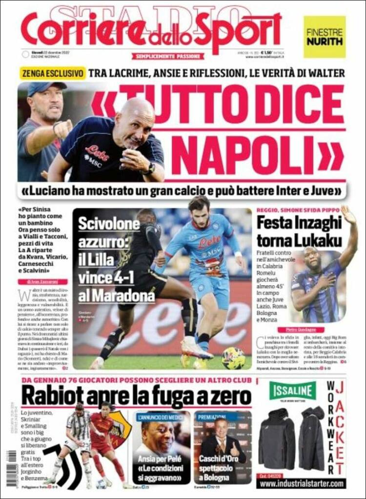 Portada de Corriere dello Sport (Italy)