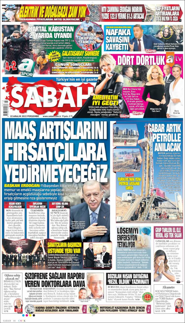 Portada de Sabah (Turqu&iacute;a)