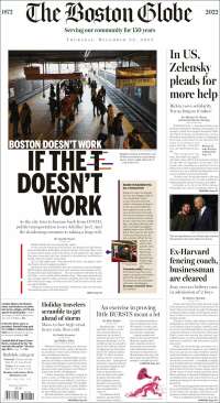 Portada de Boston Globe (USA)