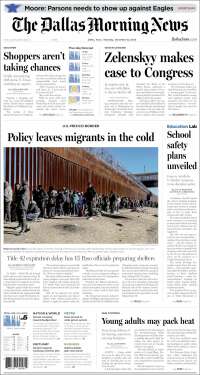 Portada de Dallas Morning News (USA)