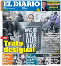 Portada de El Diario NY (USA)