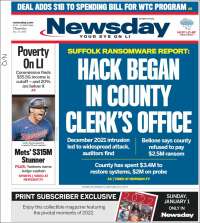 Portada de Newsday (USA)