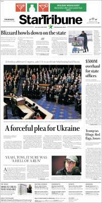 Portada de Star Tribune (USA)