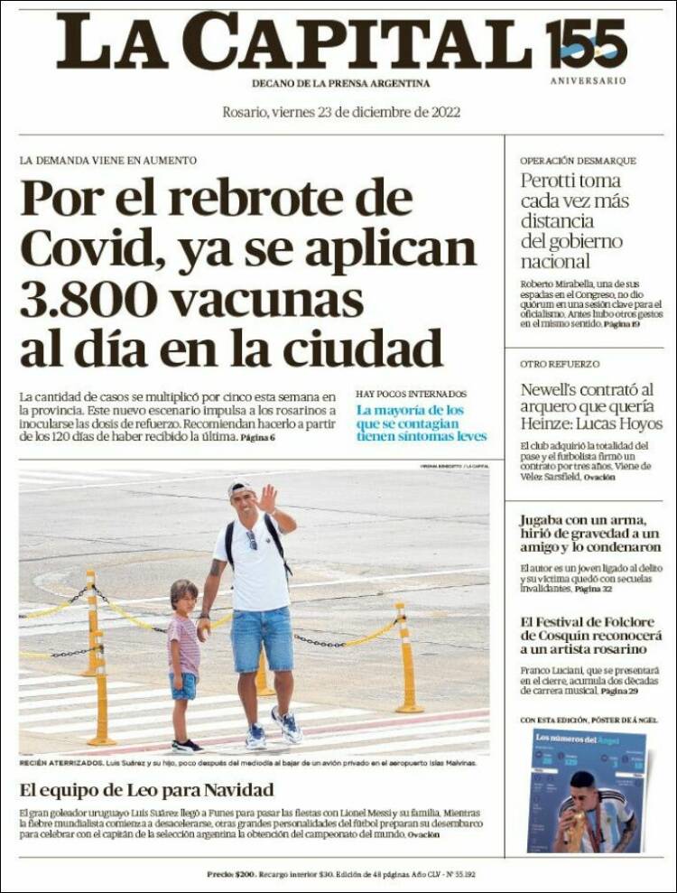 Portada de La Capital - Rosario (Argentina)