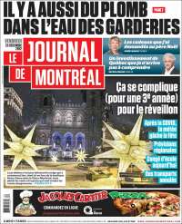 Portada de Le Journal de Montréal (Canada)