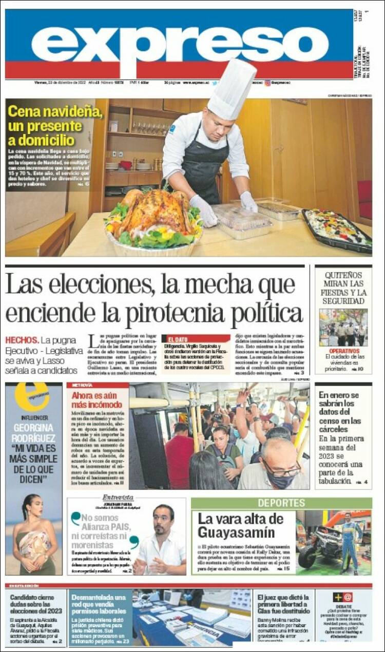 Portada de Expreso (Ecuador)
