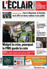 Portada de L'Eclair des Pyrénées (Francia)