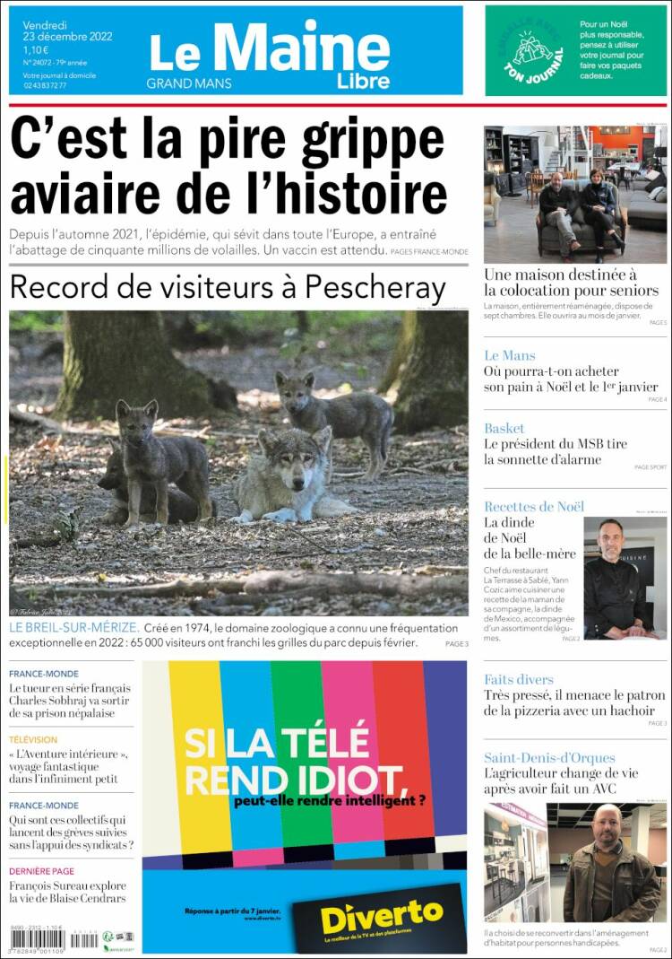 Portada de Le Maine Libre (Francia)