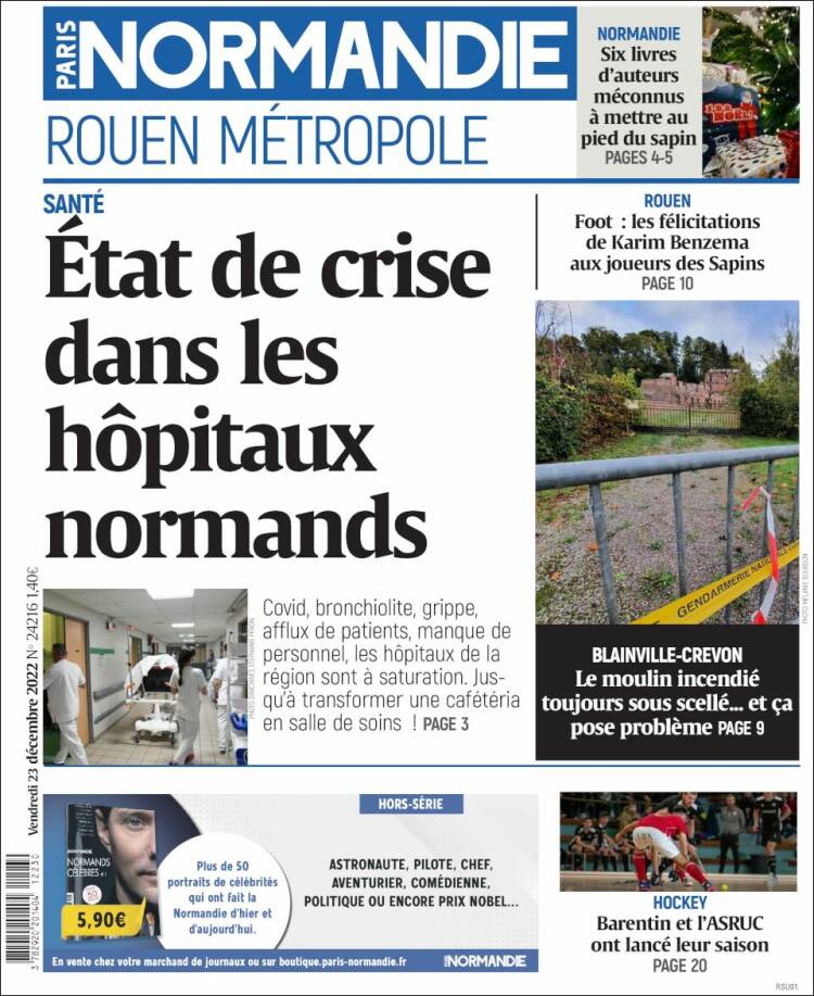 Portada de Paris Normandie (Francia)