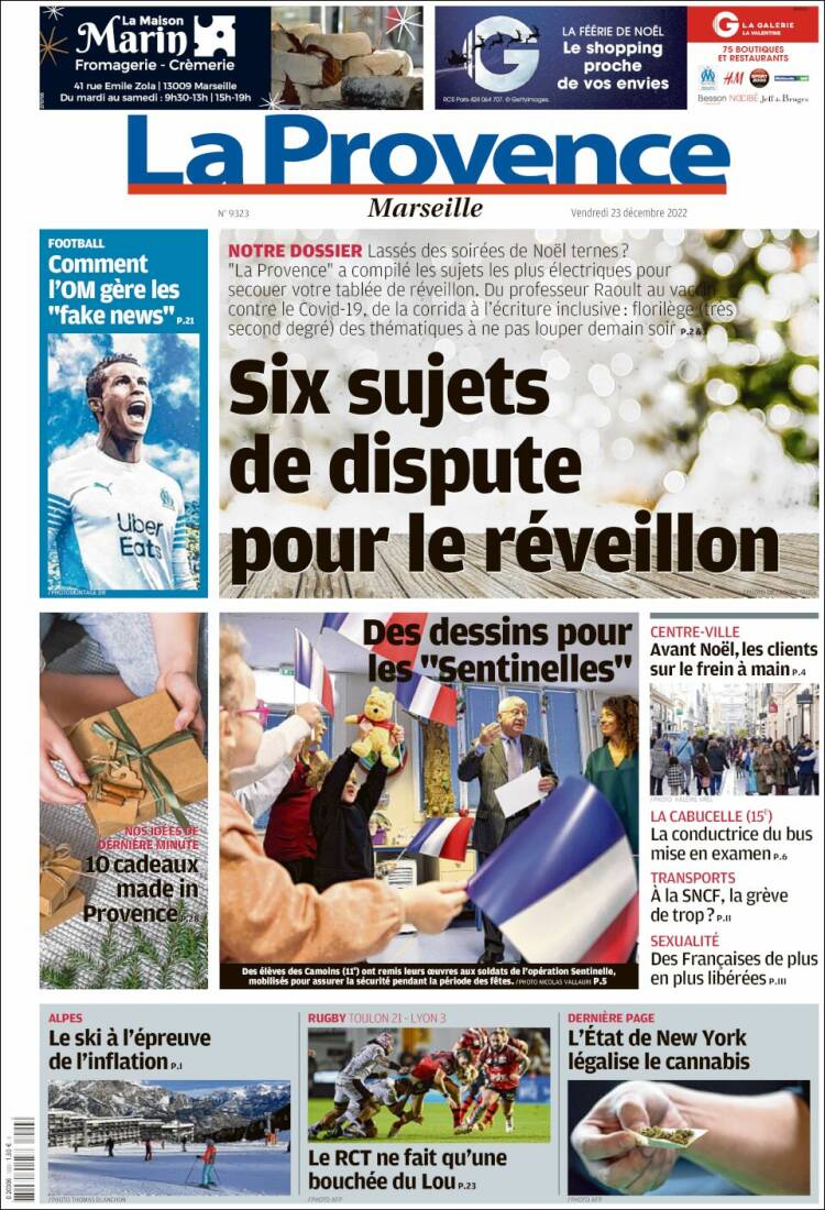 Portada de La Provence (Francia)