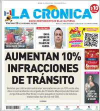 Portada de La Crónica de Baja California (México)