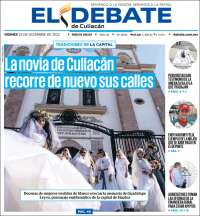 Portada de El Debate de Culiacán (México)