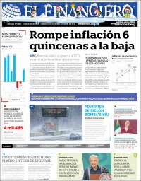 Portada de El Financiero (México)