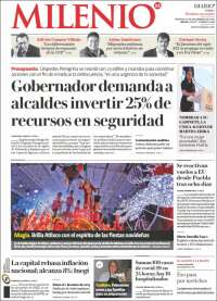 Portada de Milenio de Puebla (México)