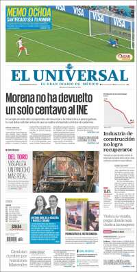 Portada de El Universal (México)