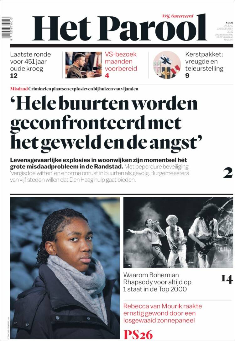 Portada de Het Parool (Pa&iacute;ses Bajos)