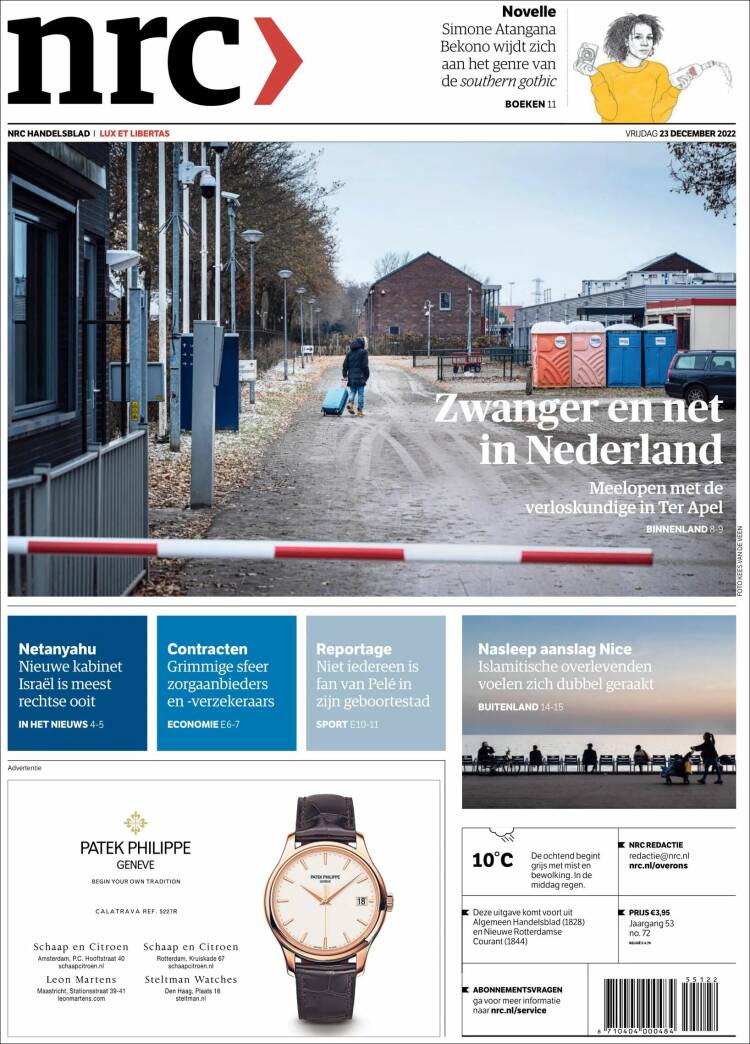 Portada de NRC Handelsblad (Pa&iacute;ses Bajos)