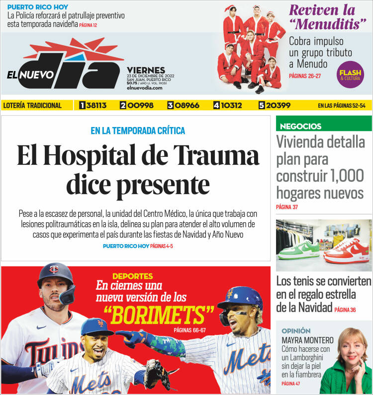 Portada de El Nuevo Día (Puerto Rico)