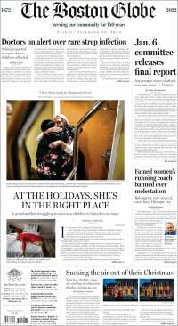 Portada de Boston Globe (USA)