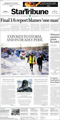 Portada de Star Tribune (USA)