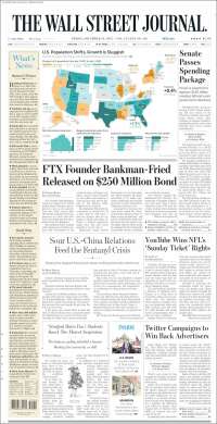 Portada de Wall Street Journal (USA)