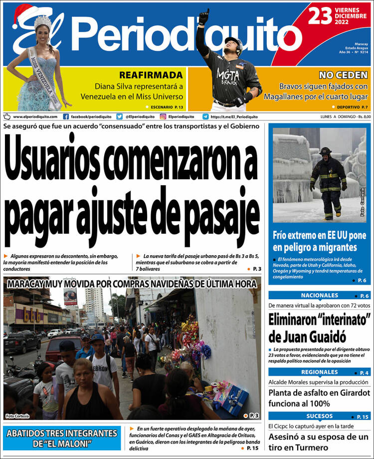 Portada de Periodiquito de Aragua (Venezuela)