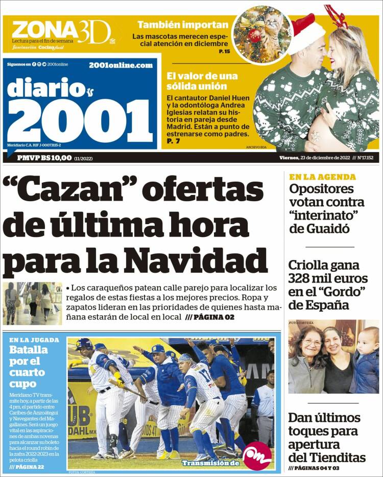 Portada de 2001 - Dosmiluno (Venezuela)