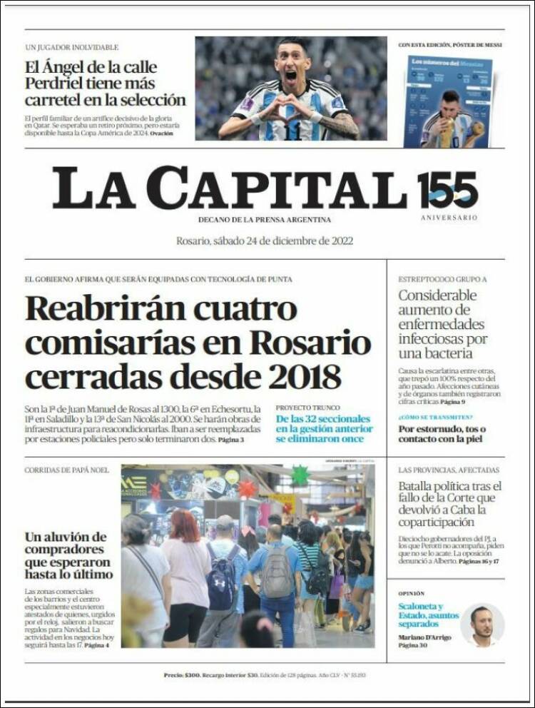 Portada de La Capital - Rosario (Argentina)