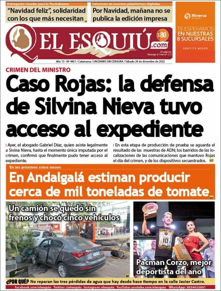 Portada de El Esquiu (Argentina)