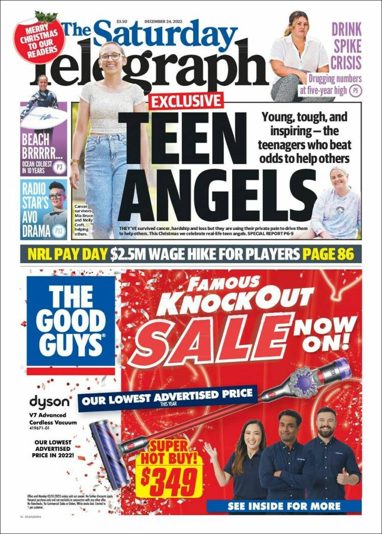 Portada de The Daily Telegraph (Australia)