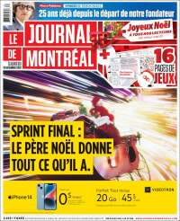 Portada de Le Journal de Montréal (Canada)