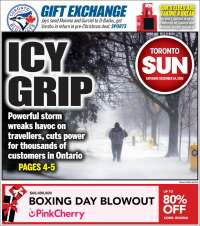 Portada de The Toronto Sun (Canada)