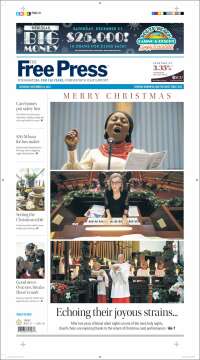 Portada de Winnipeg Free Press (Canada)