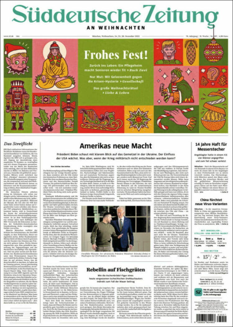 Portada de Sueddeutsche (Alemania)