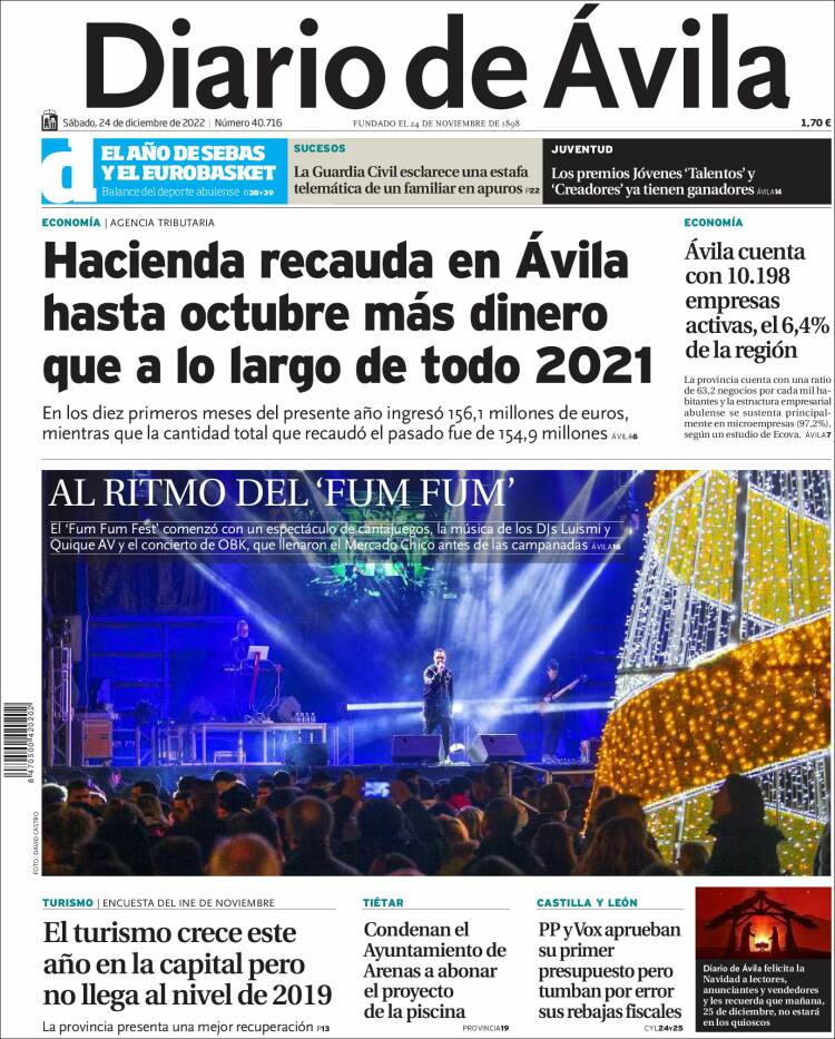 Portada de Diario de Ávila (Espa&ntilde;a)